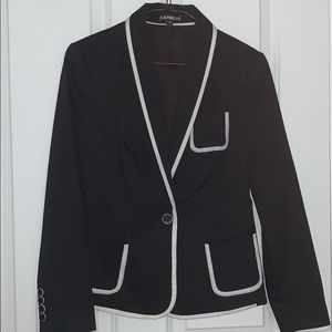 Black and white blazer